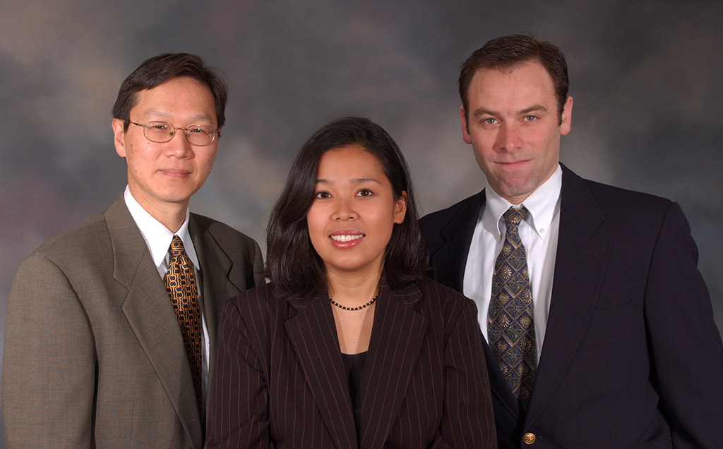 Group photo of Dr. Young H Kown MD PhD, Johns H Fingert MD Phd, Emily C Greeleen, MD